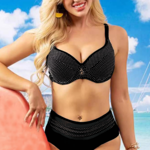 Kopalke bikini retro stil elegantne visok pas velike številke